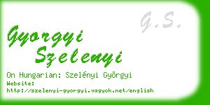 gyorgyi szelenyi business card