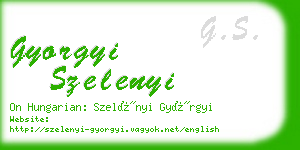 gyorgyi szelenyi business card